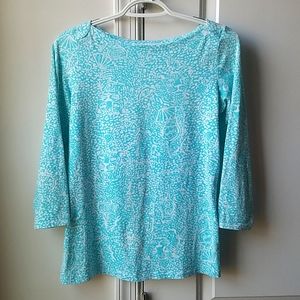 Lilly Pulitzer 3/4 length sleeves top